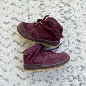 Nike Air Force 1 Mid LV8 Boys Burgundy Athletic Shoe Sneakers 10C